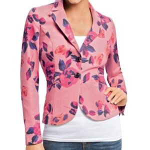 CAbi pink floral blazer